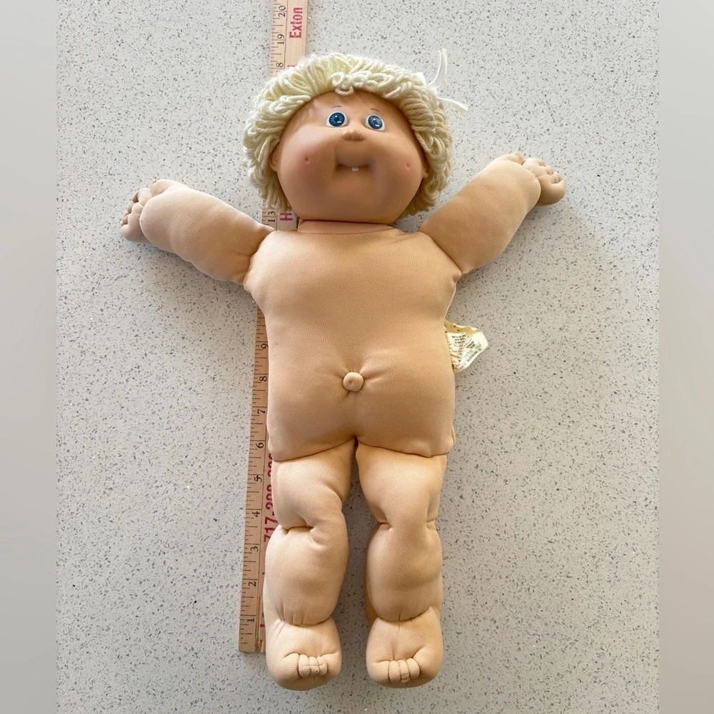 VTG Cabbage Patch Doll 1980's Blonde Hair Blue Eyes Xavier Roberts #25 Coleco Co